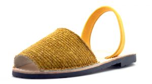 4025 Avarca rafia mostaza
